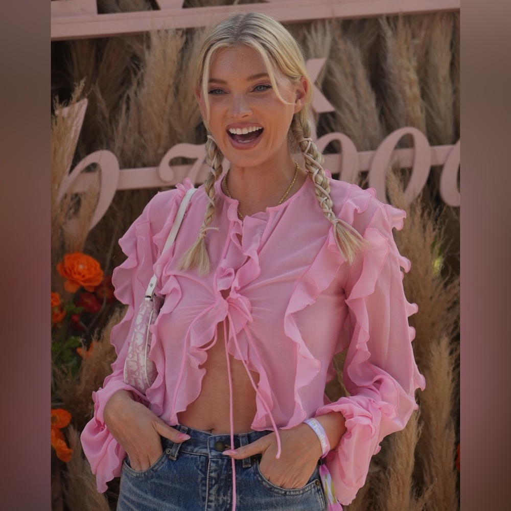 LPA like, Luxedress pink chiffon blouse